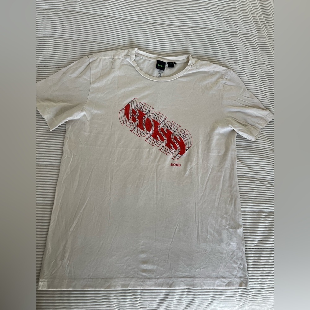 hugo boss t shirt Men’s Large Logo Cotton